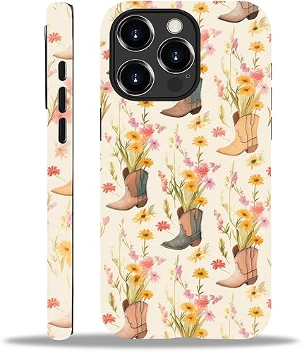 Miniatura 51 de Funda para iPhone 15 Pro Max, Diseño Floral Bohemio con Bordado Sintético - Protección Dual Híbrida Silicona + PC Duro Resistente a Golpes Funda