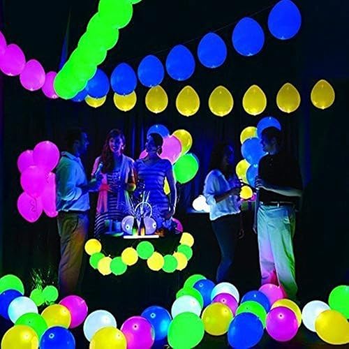 Miniatura 4 de 20 globos de luz LED, colores mezclados, parpadeantes, duran 24 horas que brillan en la oscuridad para cumpleaños, suministros de fiesta, boda,