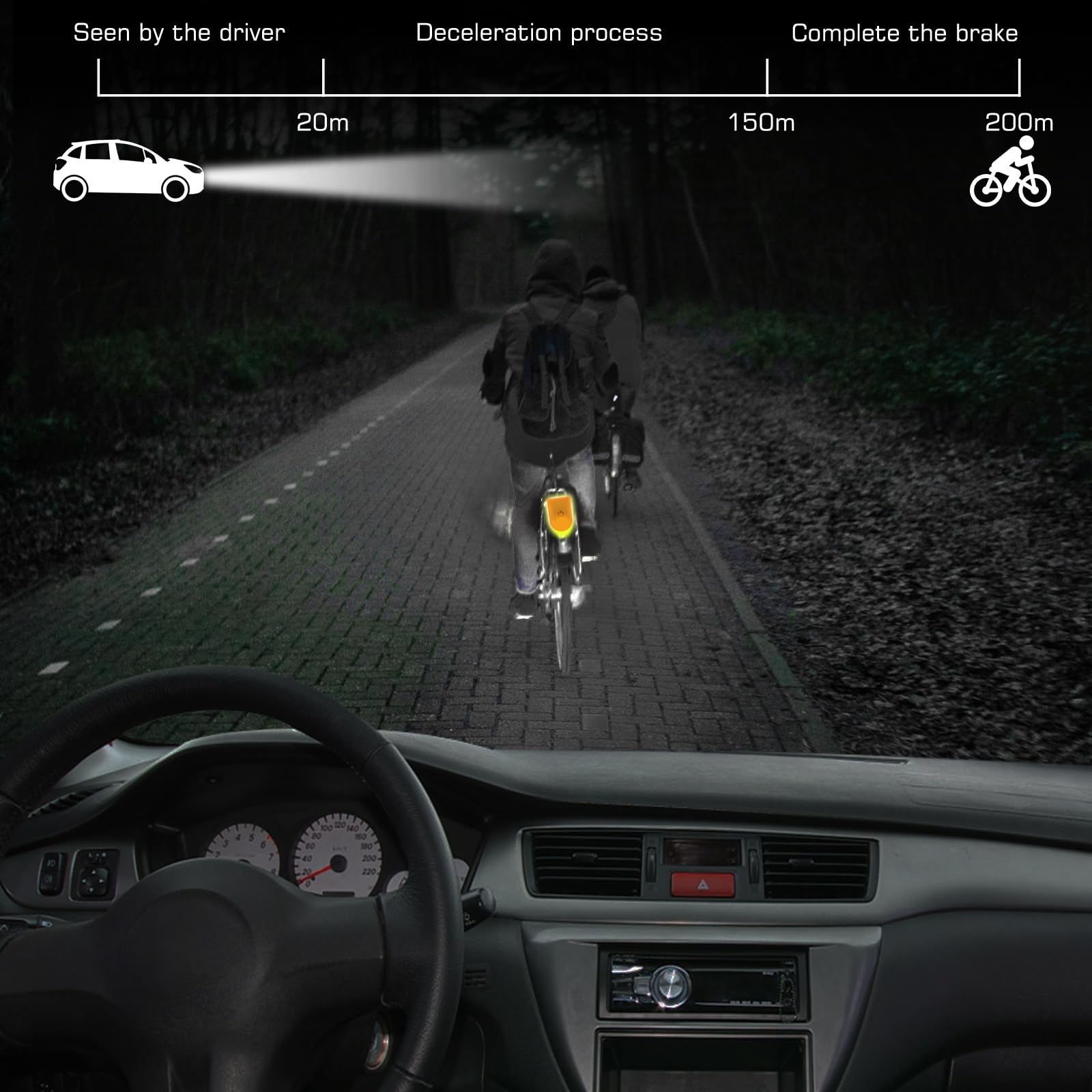 7 luci a LED a clip: lampeggiante per la scuola, 3 modalità, luce di sicurezza per bambini, luce da corsa a clip, zaino lampeggiante per jogging, zaino per la scuola, zaino, trekking