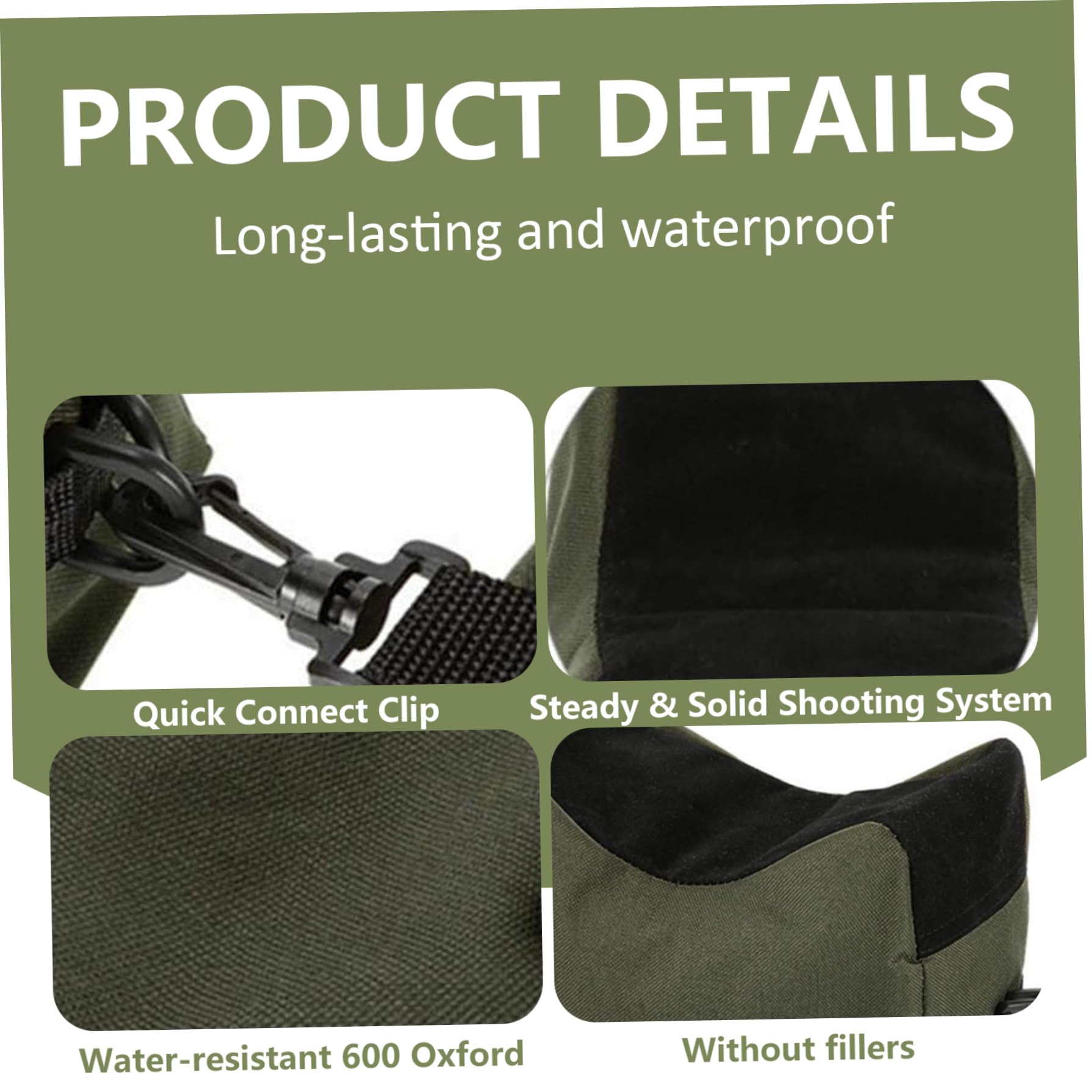 Soporte para Rifle, Bolsa de Descanso para Tiro, Rifle Delantero y Trasero, Bolsas de Arena de Tela Oxford para Caza de Rifles