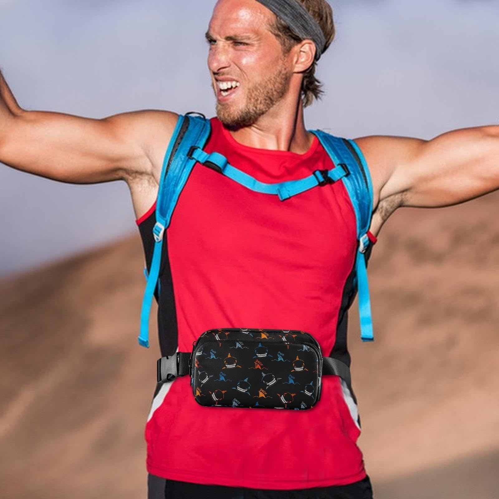 Fanny Pack dla kobiet, regulowany, odblaskowy pasek na zamek błyskawiczny do podróży, biegania, treningu, jazdy na rowerze, wędrówek, na zewnątrz, na co dzień - idealny do trzymania kluczy i