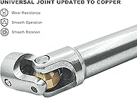 Vista 2 de Eje de transmisión de acero inoxidable 4.409-6.496 in para 1/10 RC Crawler Traxxas TRX6 Axial SCX10 Wraith Capra D90 TF2 Redcat GEN8