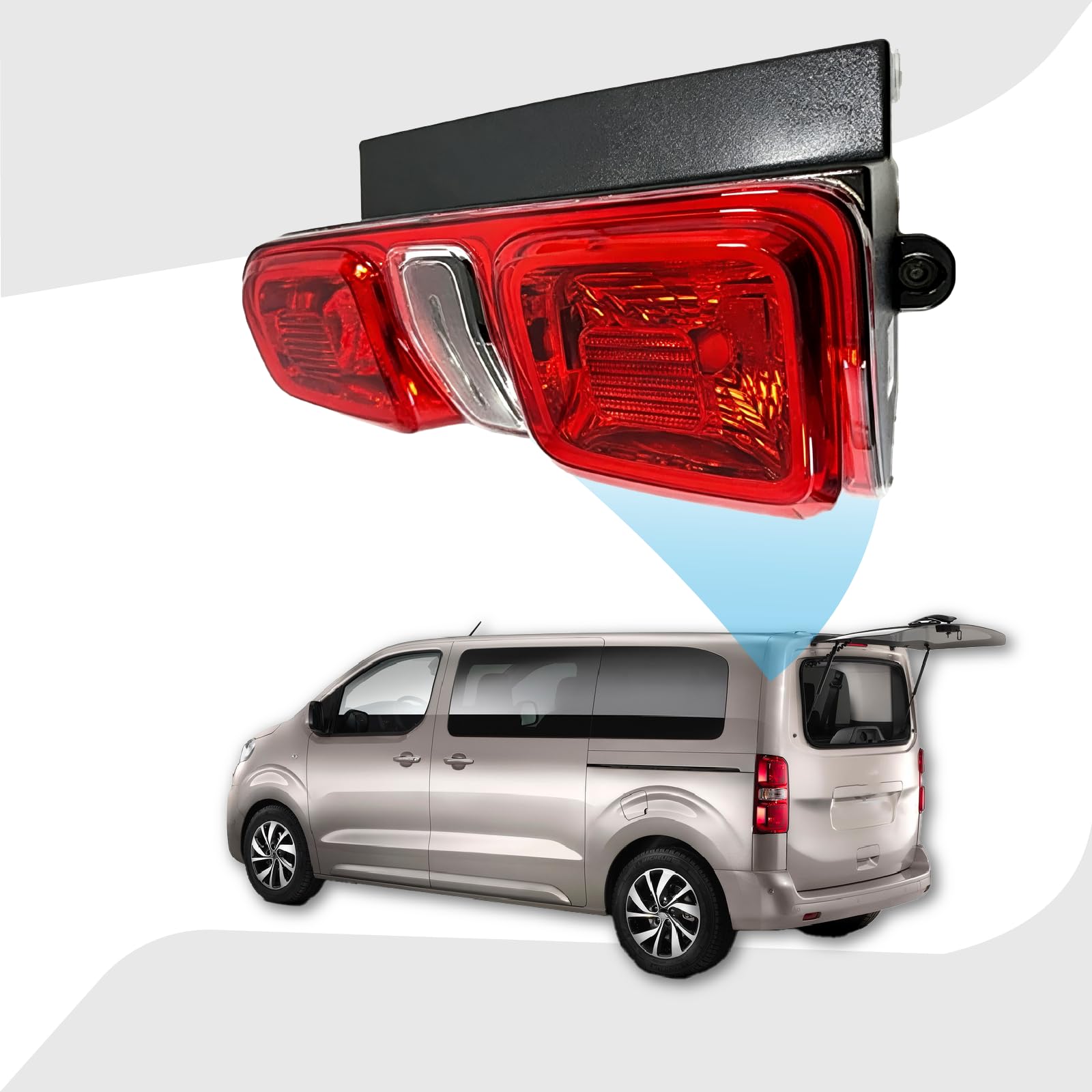 Faro trasero para Peugeot Expert Traveller a partir de 2016, Citroën Jumpy Spacetourer a partir de 2016, Toyota Proace, Opel Vivaro a partir de 2019, Zafira Life a partir de 2019, luz trasera