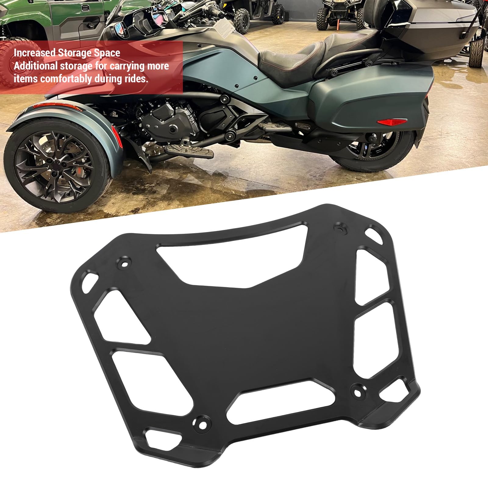 Tylny Bagażnik Motocykli, Czarne Matowe Wykończenie, Wspornik Górnej Obudowy ze Stopu Aluminium o Dużej Nośności, Zamiennik dla F3 T F3 Limited 2017 i Nowsze RT 2020 i Nowsze