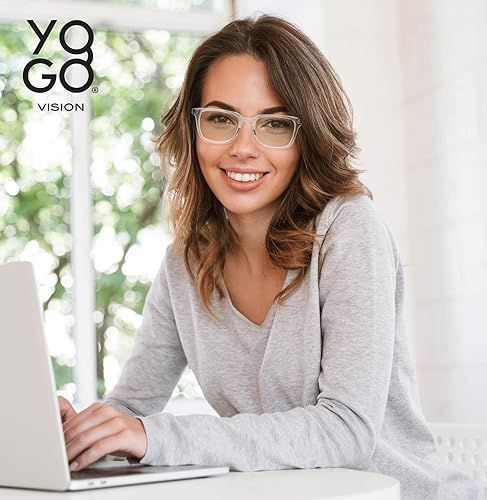 Miniatura 7 de Yogo Vision 2 Pack Bifocal Reading Glasses Readers for Men Women Anti Glare Lightweight Eyeglasses