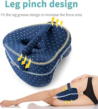 Knee Pillow for Side Sleepers, Memory Foam Leg Pillow
