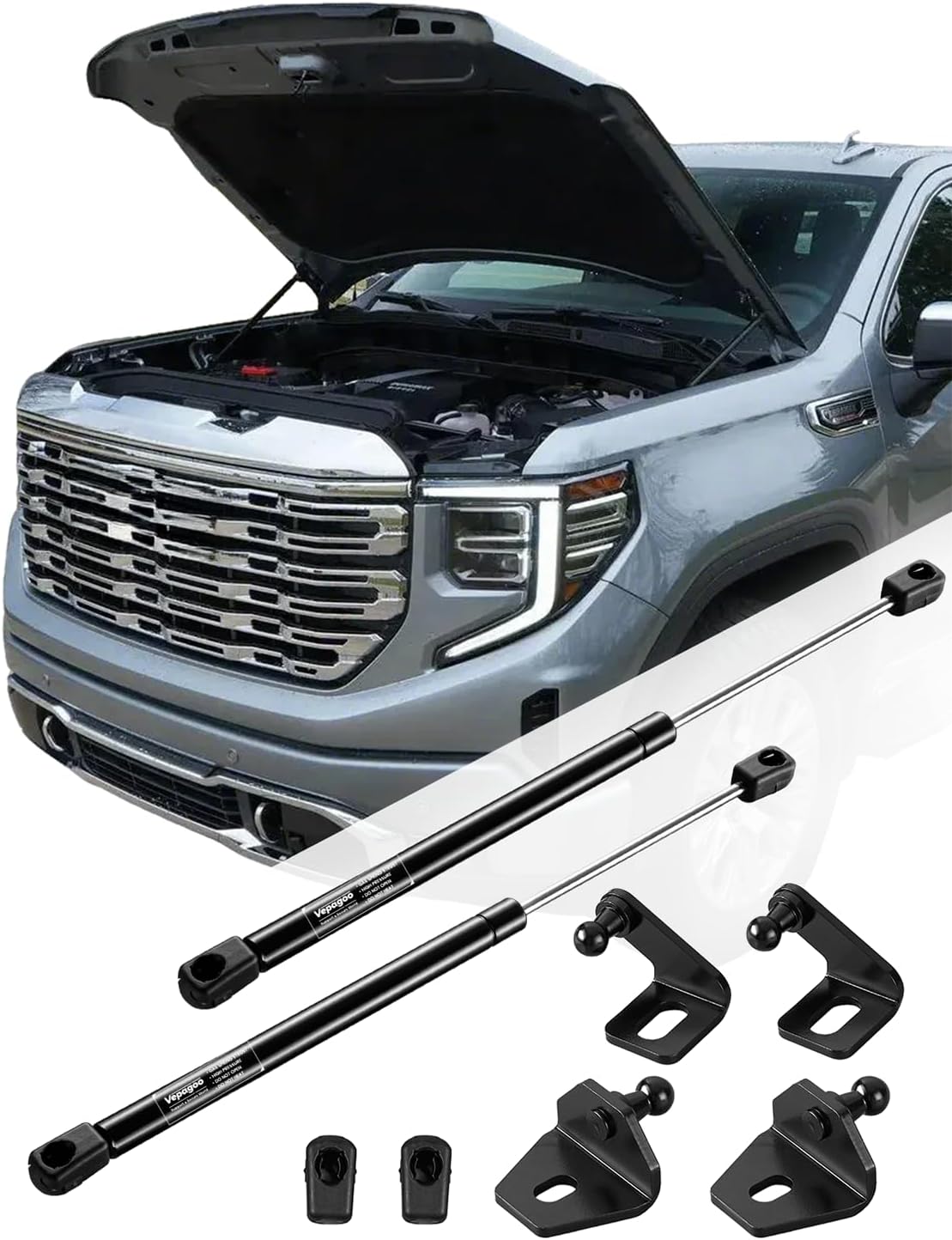 Vepagoo Front Hood Struts fit Chevy Colorado GMC Canyon 2023 2024 2025 2026, Upgraded Gas Shock Lift Supports Spring for Chevrolet Colorado Accessories 2Pcs