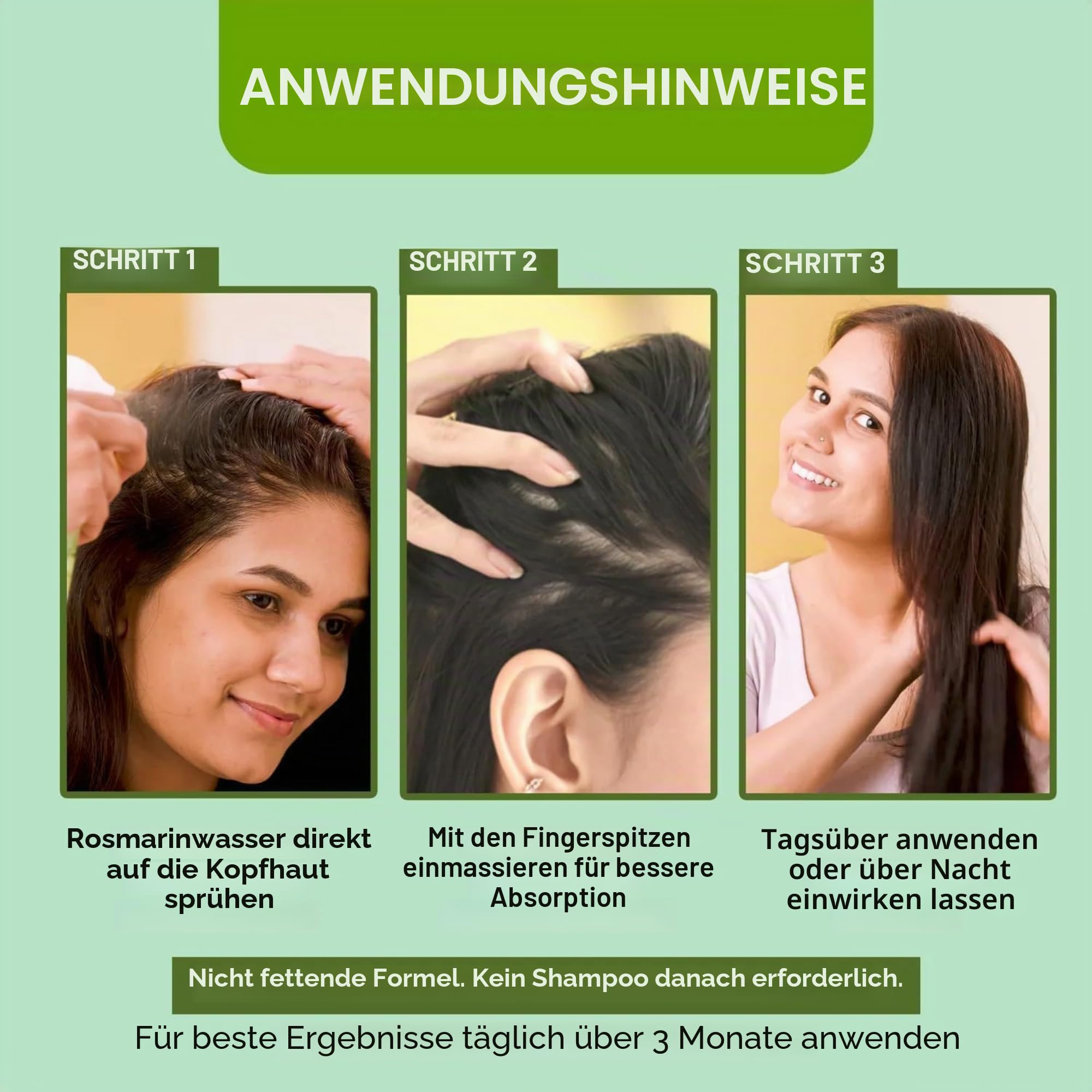 Alps Goodness Rosmarin-Wasserspray für das Haarwachstum, stärkt, belebt und verdickt das Haar, repariert Schäden und bekämpft Haarausfall, verleiht Glanz und reduziert Frizz, 6 Stück