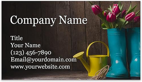 Vista 116 de Tarjetas de visita personalizadas, 3.5 x 2 pulgadas, paquete de 100 tarjetas gruesas y resistentes de 14 puntos, cuidado del césped, remoción