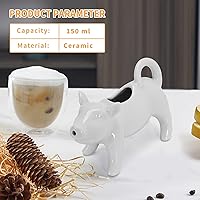 Vista 7 de Jarra de leche de cerámica, jarra de crema de porcelana en forma de cerdo, jarra de leche para café con animales lindos para el hogar, cocina y uso