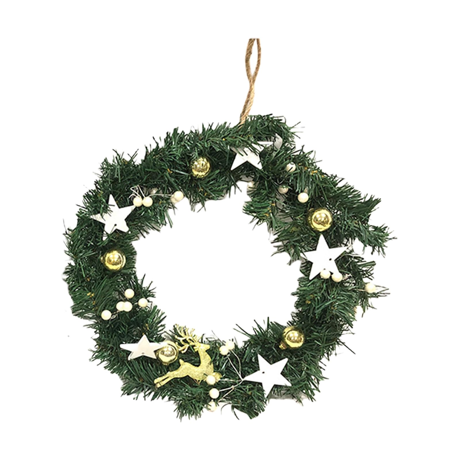 Kalttoy Christmas Wreath with Pinecone Front Door Wreath Wall Hanging Ornament for Holiday Decoration Christmas