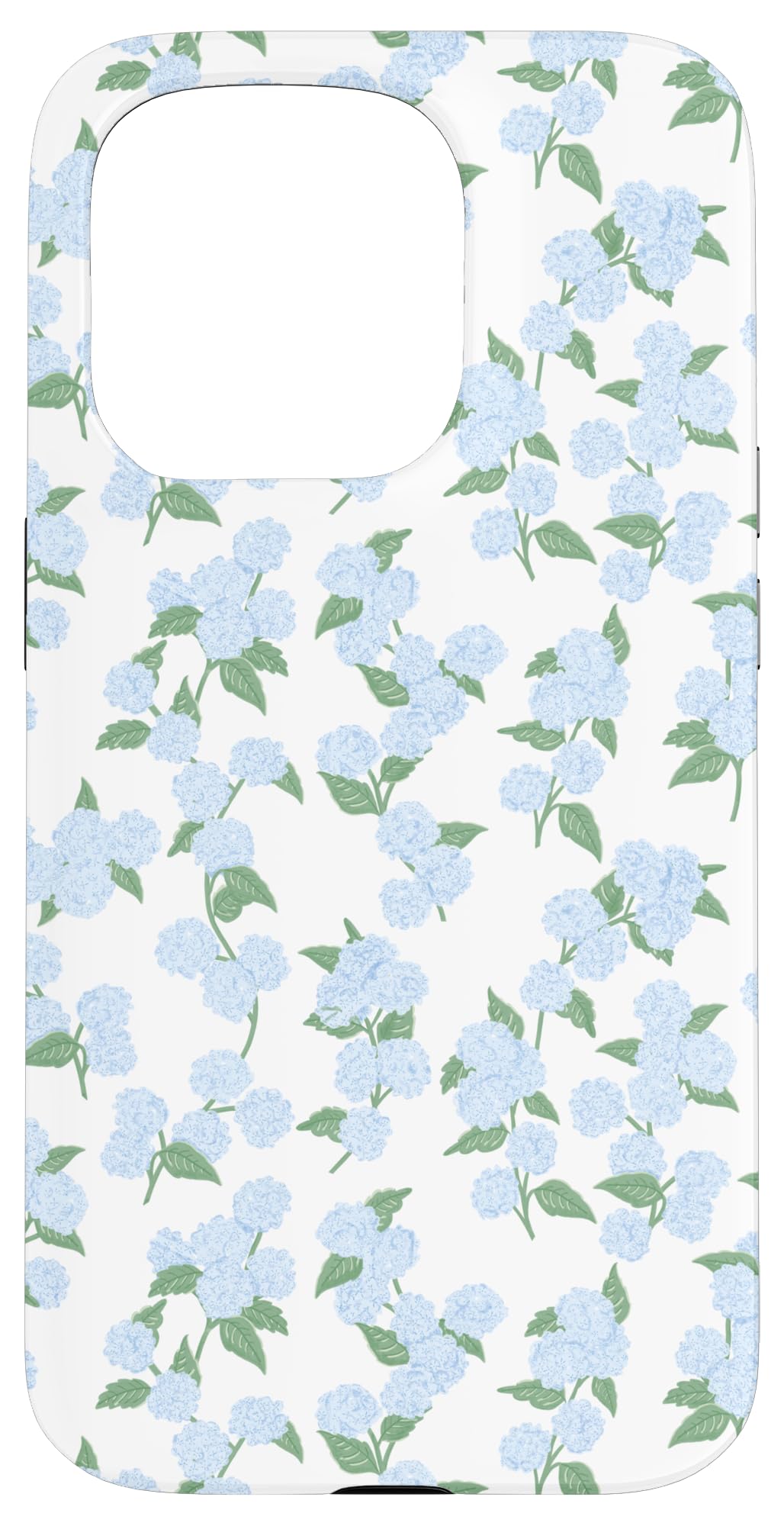 iPhone 15 Pro Preppy Coquette Hydrangeas in Pastel Blue Case