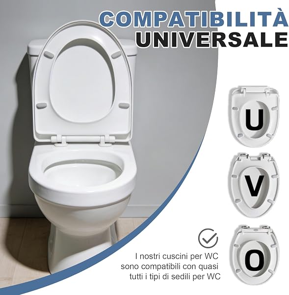 2 Set Paracolpi per Sedili WC a Incastro (12 Pezzi), Gommini di Ricambio Grigio senza Colla per Copriwater, Spessori in TPE e ABS per Ridurre Rumore e Vibrazioni, Ideale per Casa e Hotel(Grigio) - 5