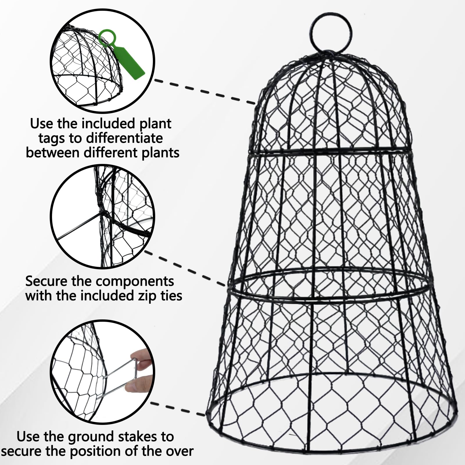 3 protectores para plantas