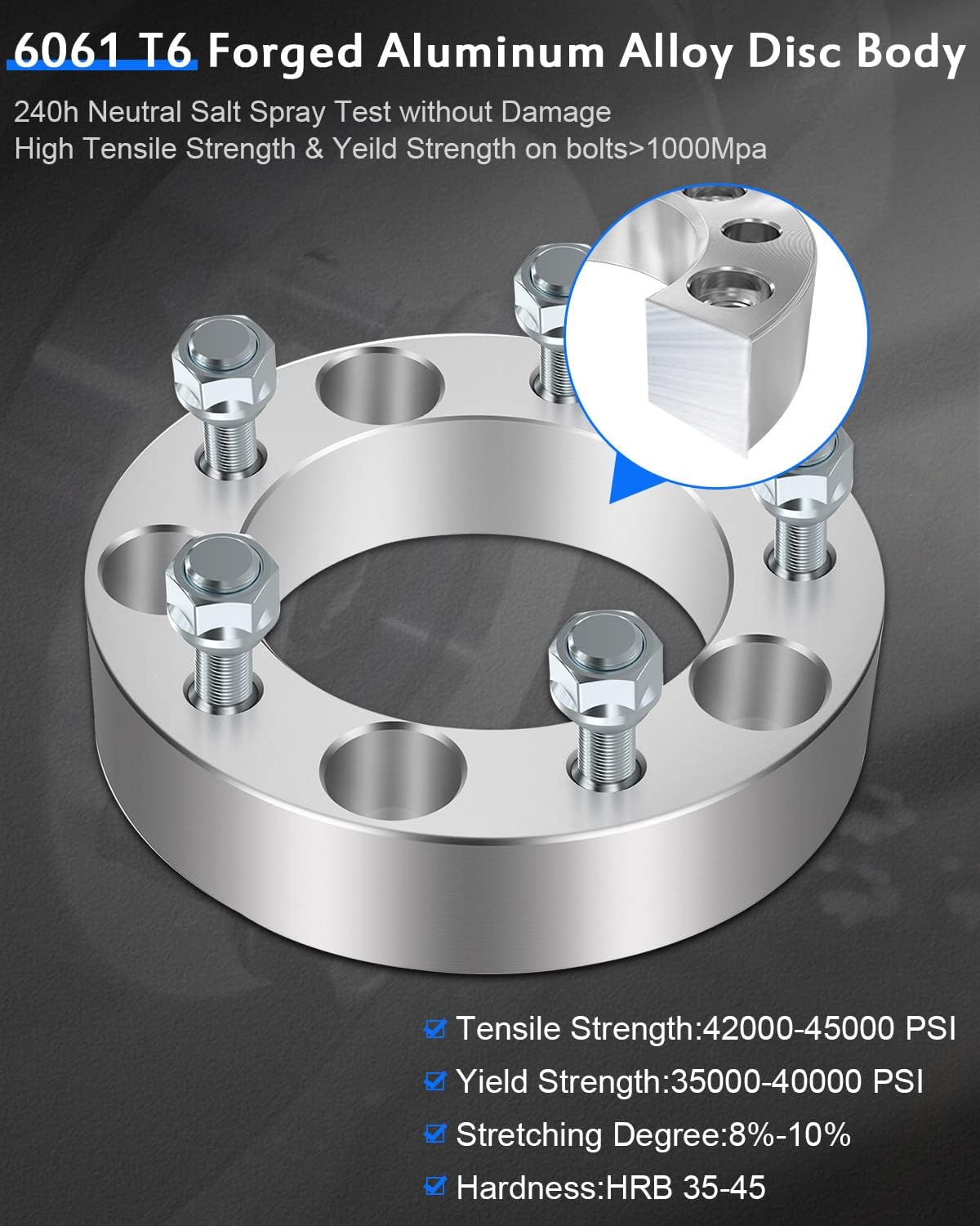 ECCPP 5x5.5 to 5x5.5 Wheel Spacers 1 inch 5x139.7mm fit for 1997-2001 for Dodge Ram 1500 Van| 1992-2002 for Ford E-150 Econoline| 2003-2005 for Ford E-150 Club Wagon-2PCS