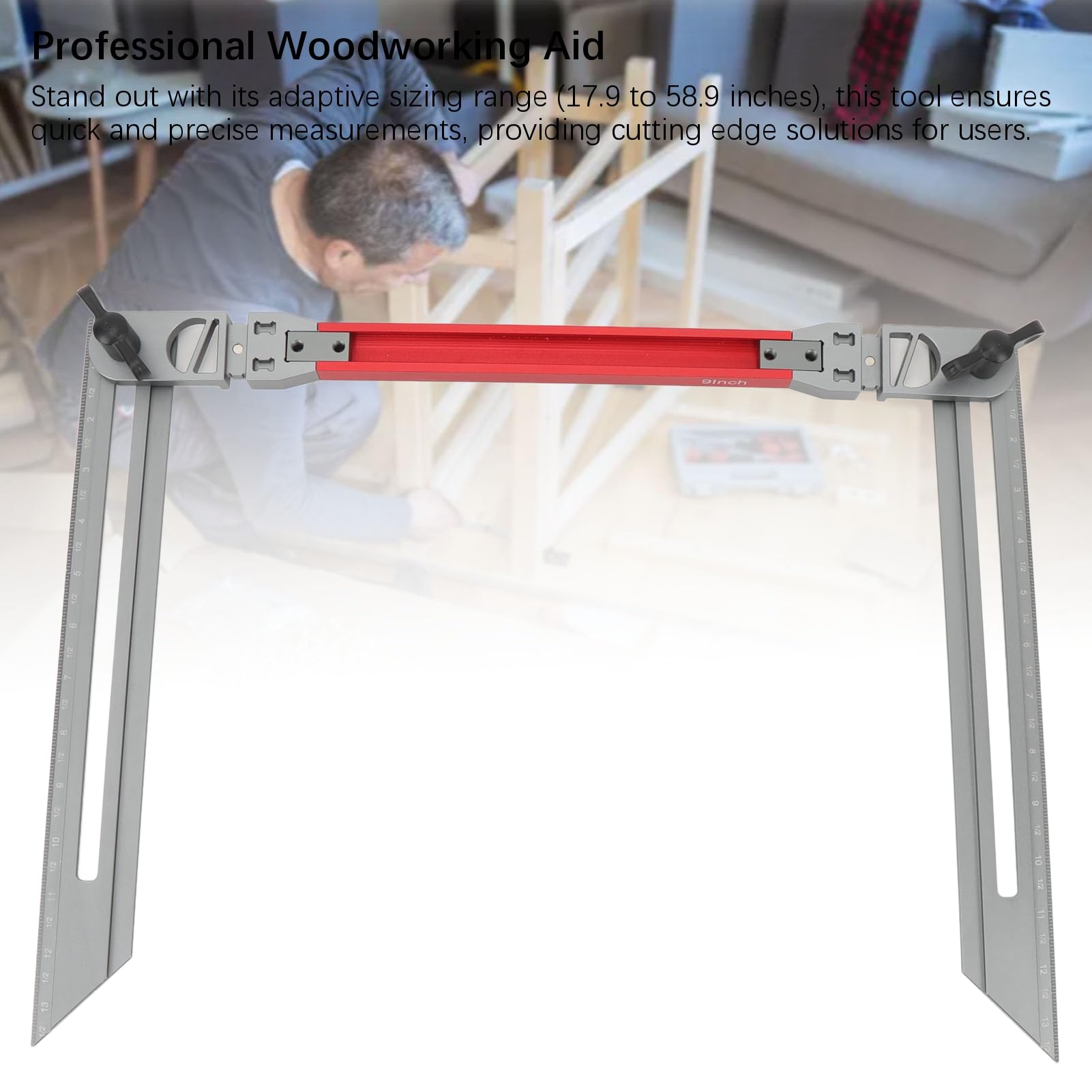 Outil de Mesure de Profil d'Escalier, Mètre de Marche en Acier Solide, Gabarit de Mesure pour Traçage et Menuiserie