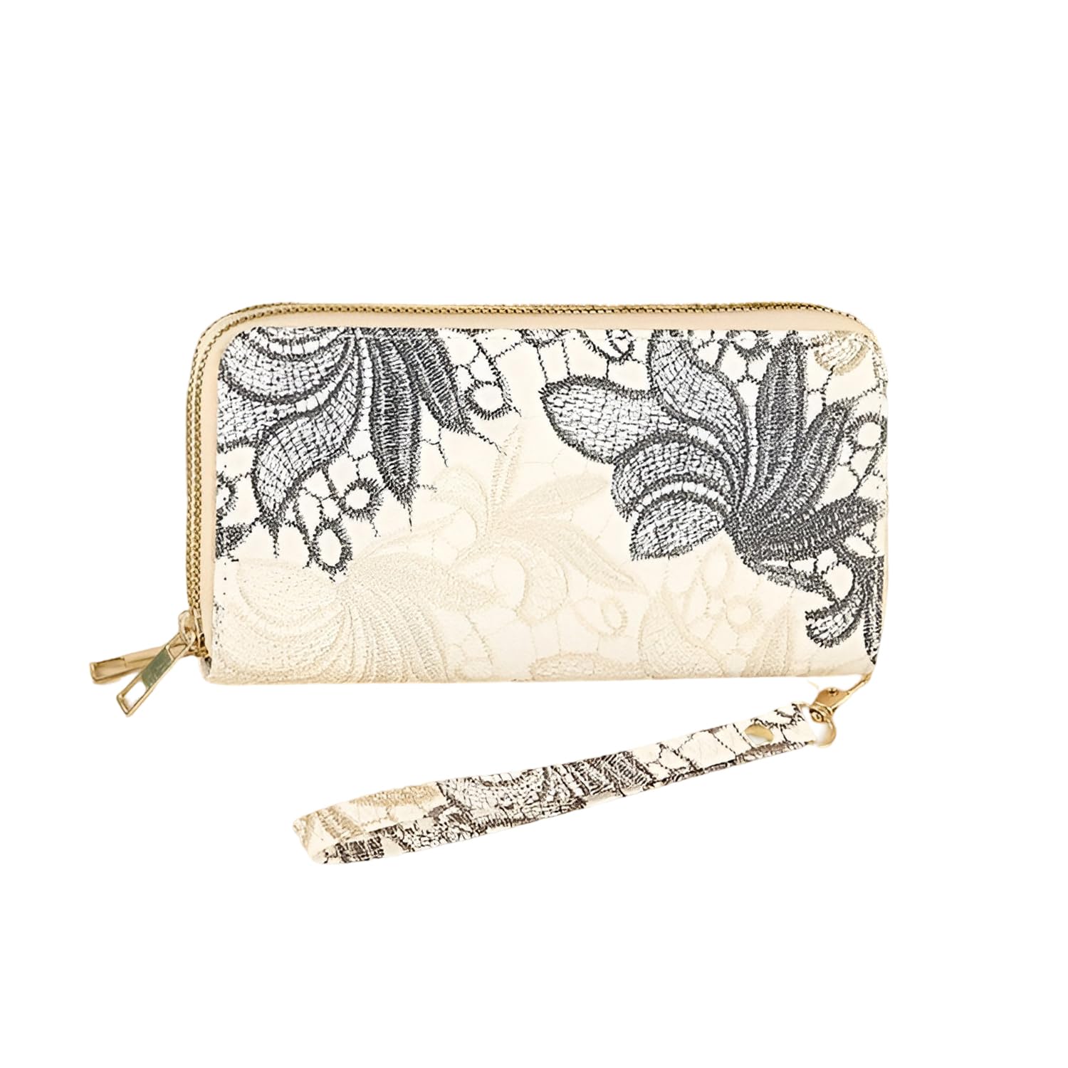 syga Women's Zip-Around Wallet with Flower Pattern, Card and Coin Holder(STYLE-10)-picture-10