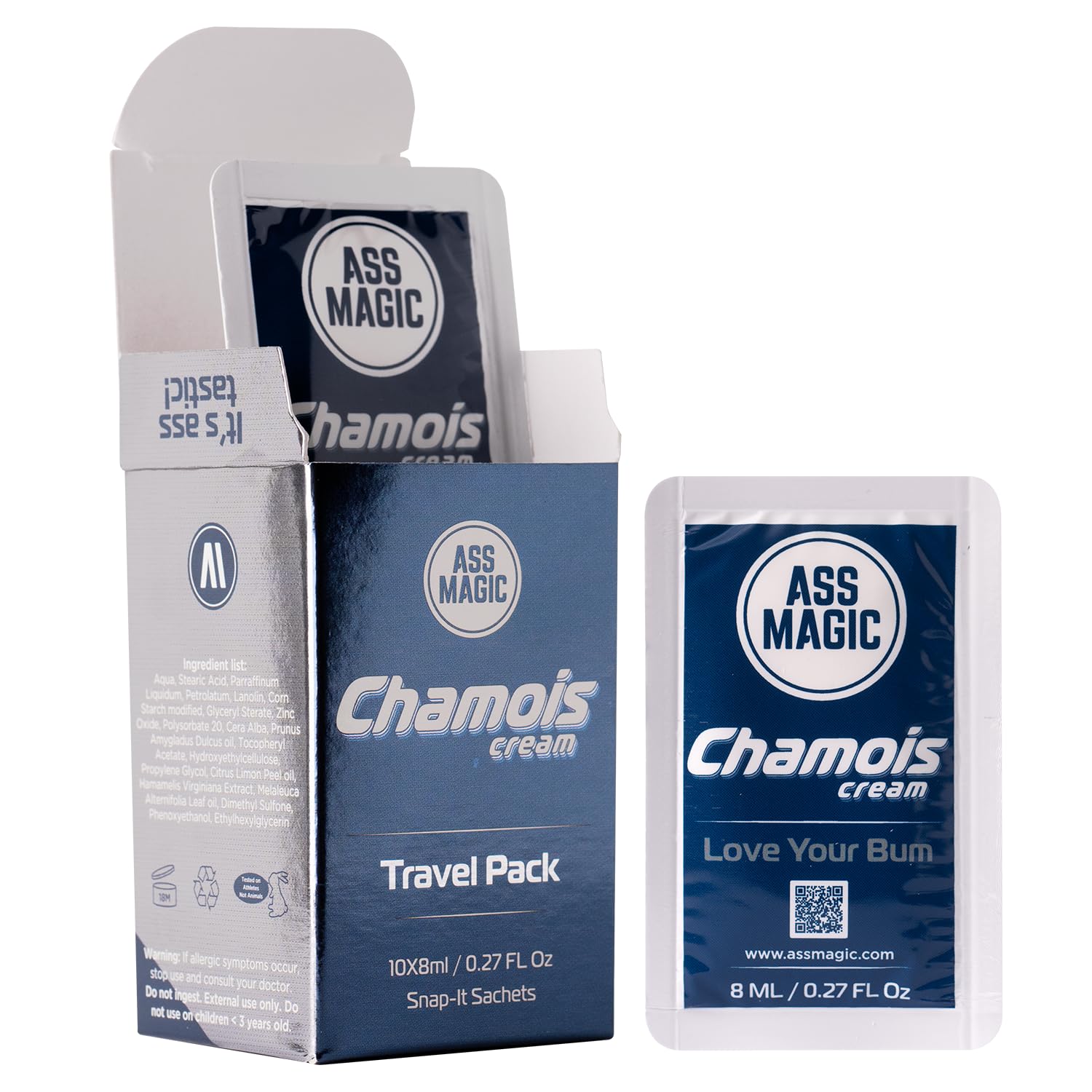 ASS MAGIC Chamois Cream Travel Pack, White, 80 ml
