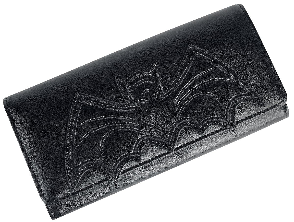 Banned Women's Black Bat Wallet Wallet 100% Polyurethane,