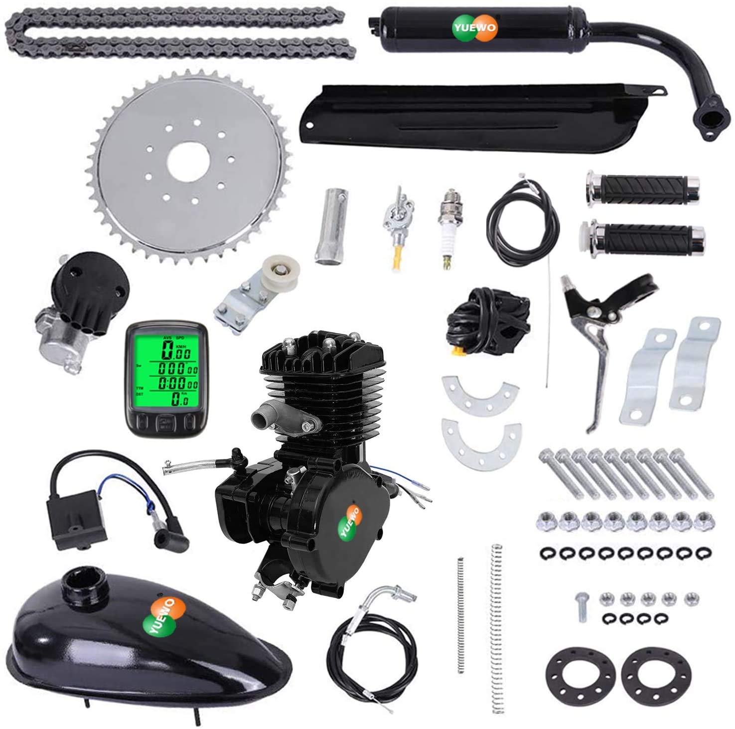 Kit Motore 80cc Per Bici - Conversioni A Benzina Per Biciclette, Motore 2 Tempi, Per Mountain Bike E City Bike