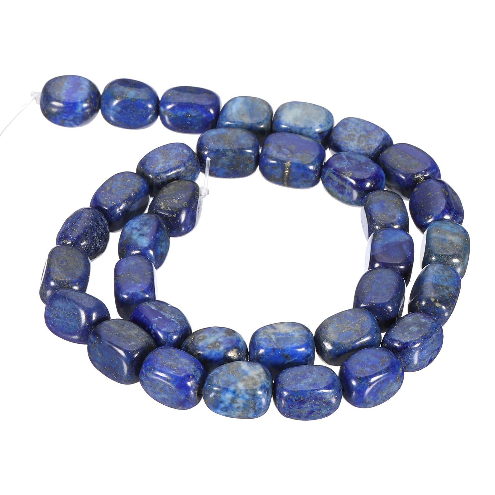 PATIKIL 12x8mm Natural Stone Gemstone Beads for Jewelry Making 1 Strand 15"/38cm Cuboid Loose Spacer Beads Crystal Agate Beads for Bracelet Necklace DIY Art Craft Dark Blue