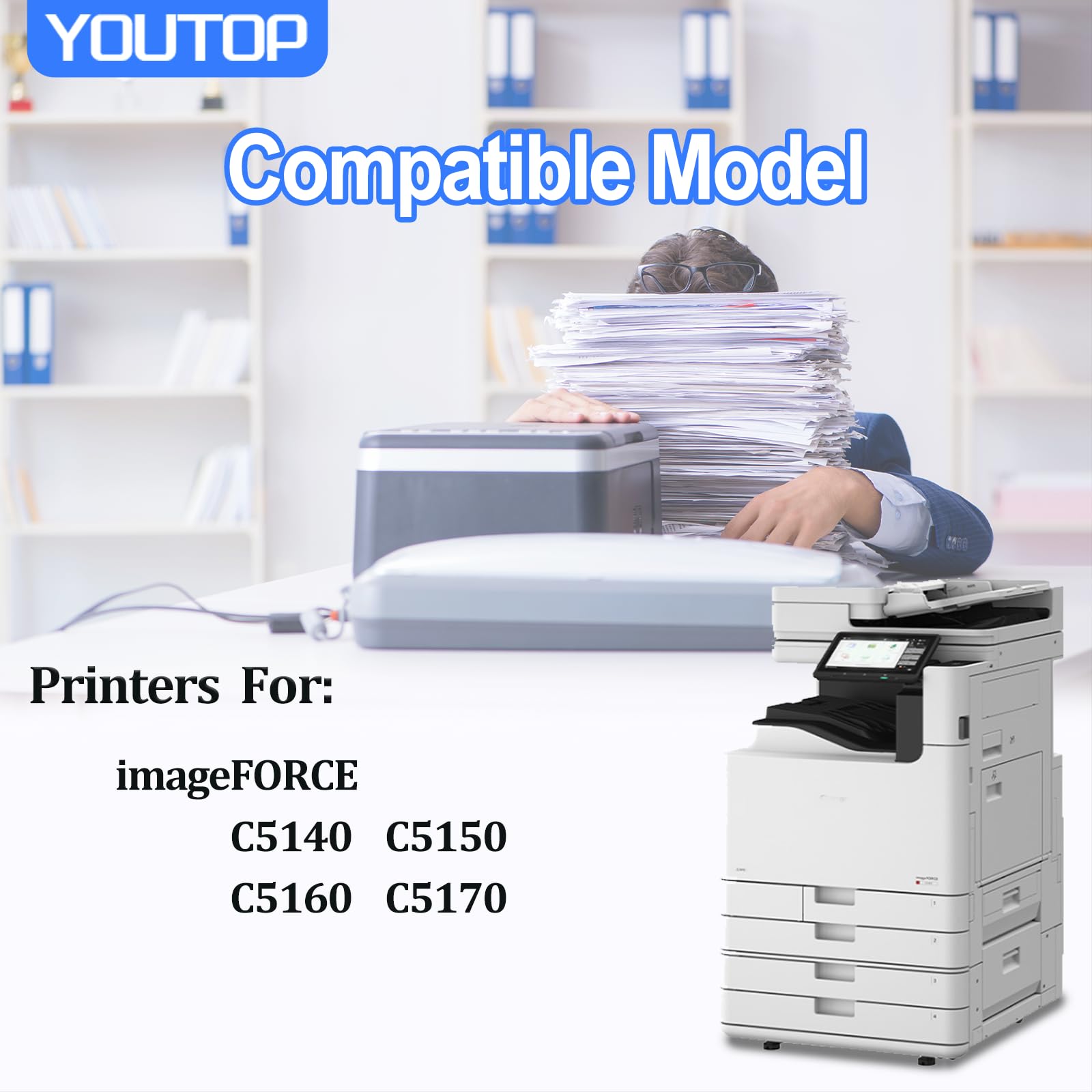 Amazon.com: YOUTOP GPR-1001 GPR1001 GPR 1001 Black Toner Cartridge