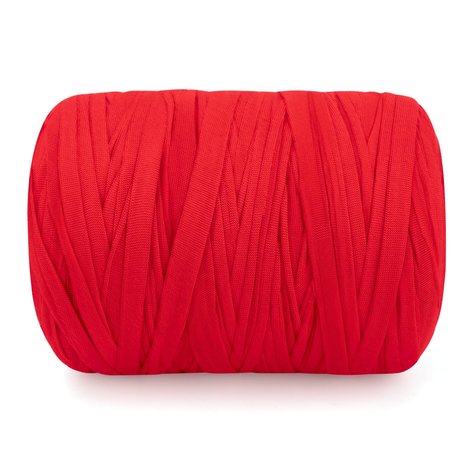 G2PLUS 300g T Shirt Yarn, 100m Red Crochet Yarn for Bags and Baskets