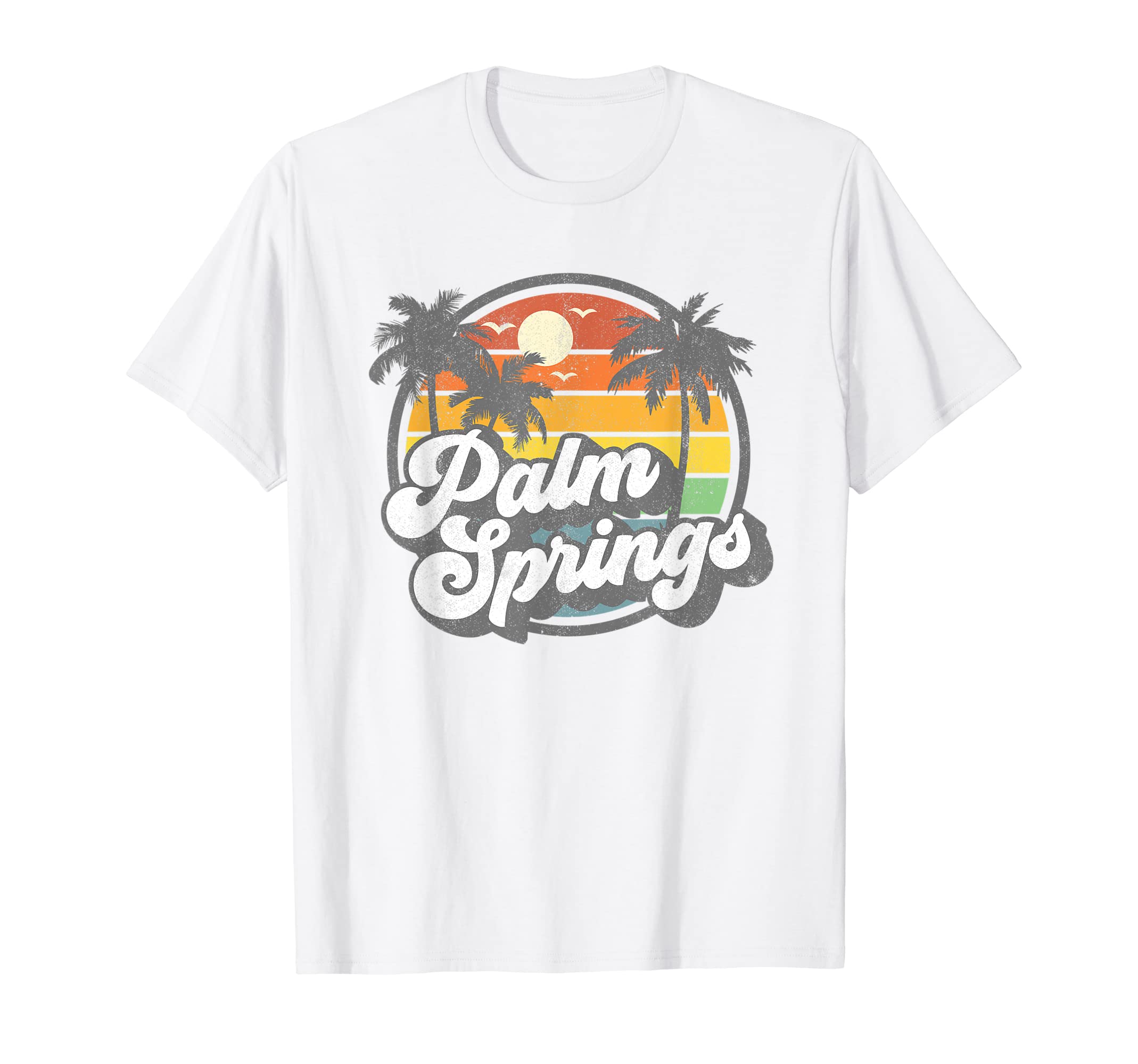 Retro Beach Vacation Summer Quotes Shirts & GiftsPalm Springs California Beach Retro Vintage Vacation Gift T-ShirtOEKO-TEX STANDARD 100