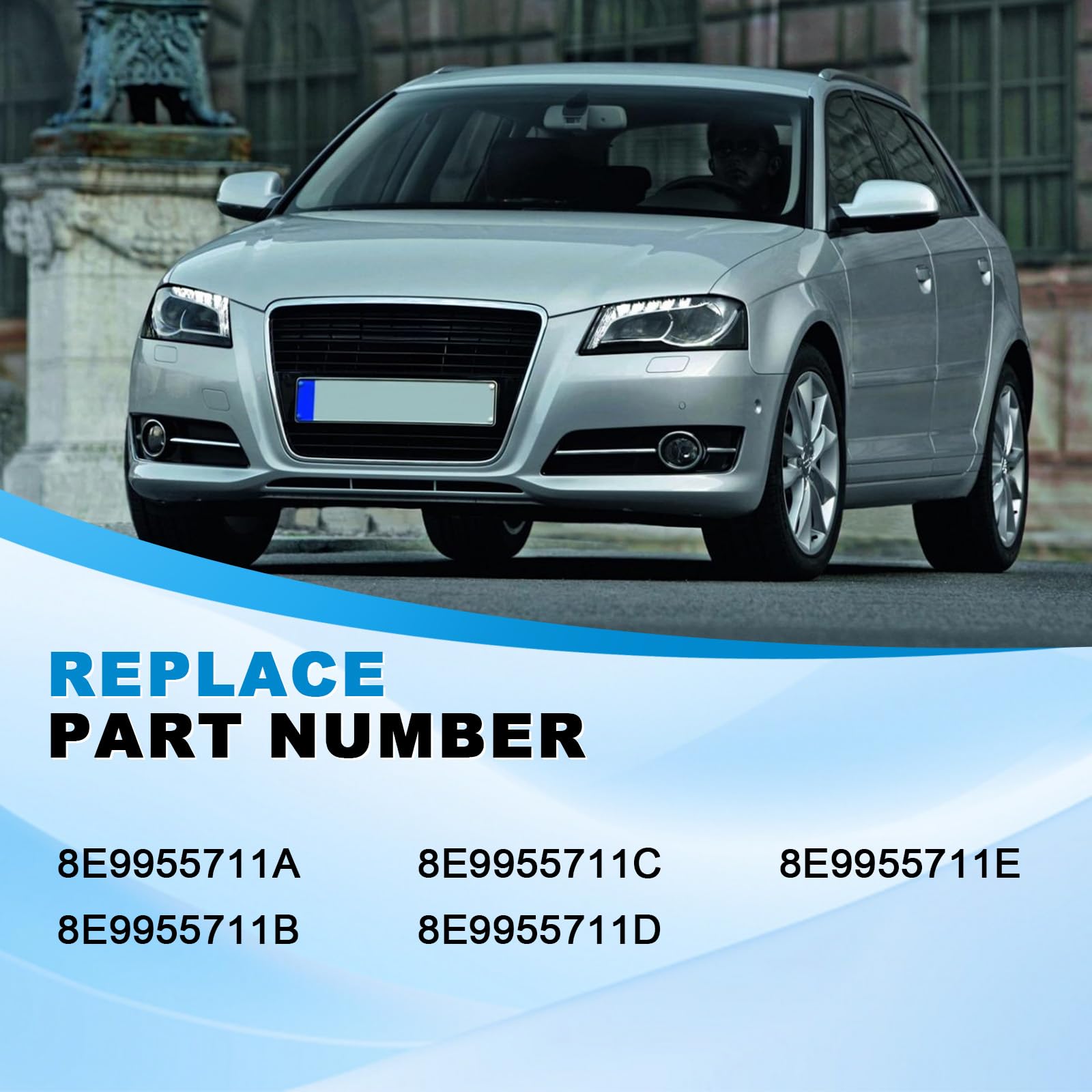 Motore tergicristallo posteriore Motore tergicristallo lunotto posteriore Compatibile con A3 8P A4 A6 Q5 Q7 2000-2019, sostituisce 8E9955711D 8E9955711A 8E9955711B 8E9955711C