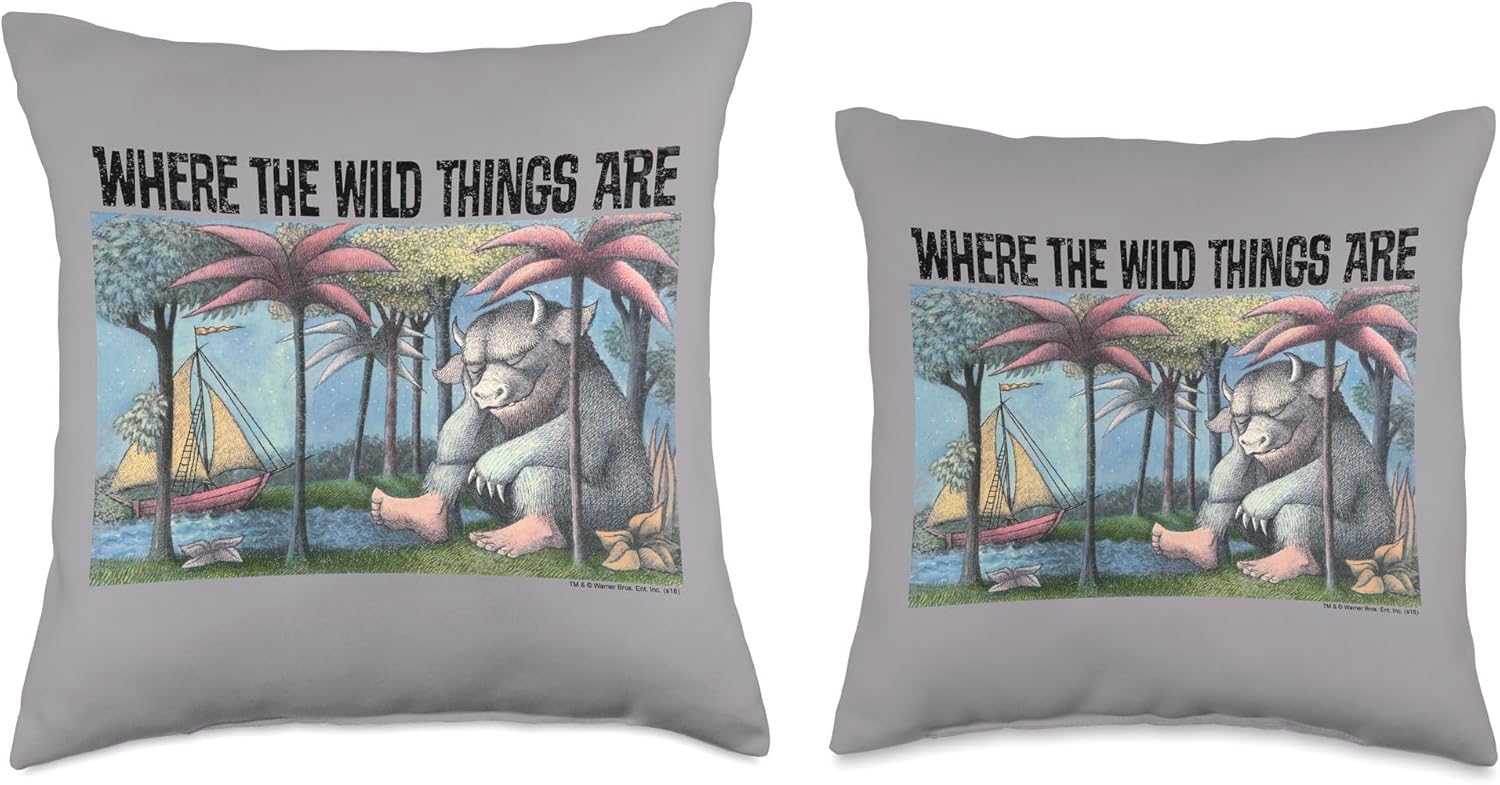 Where the Wild Things Are Cover Art Throw Pillow
