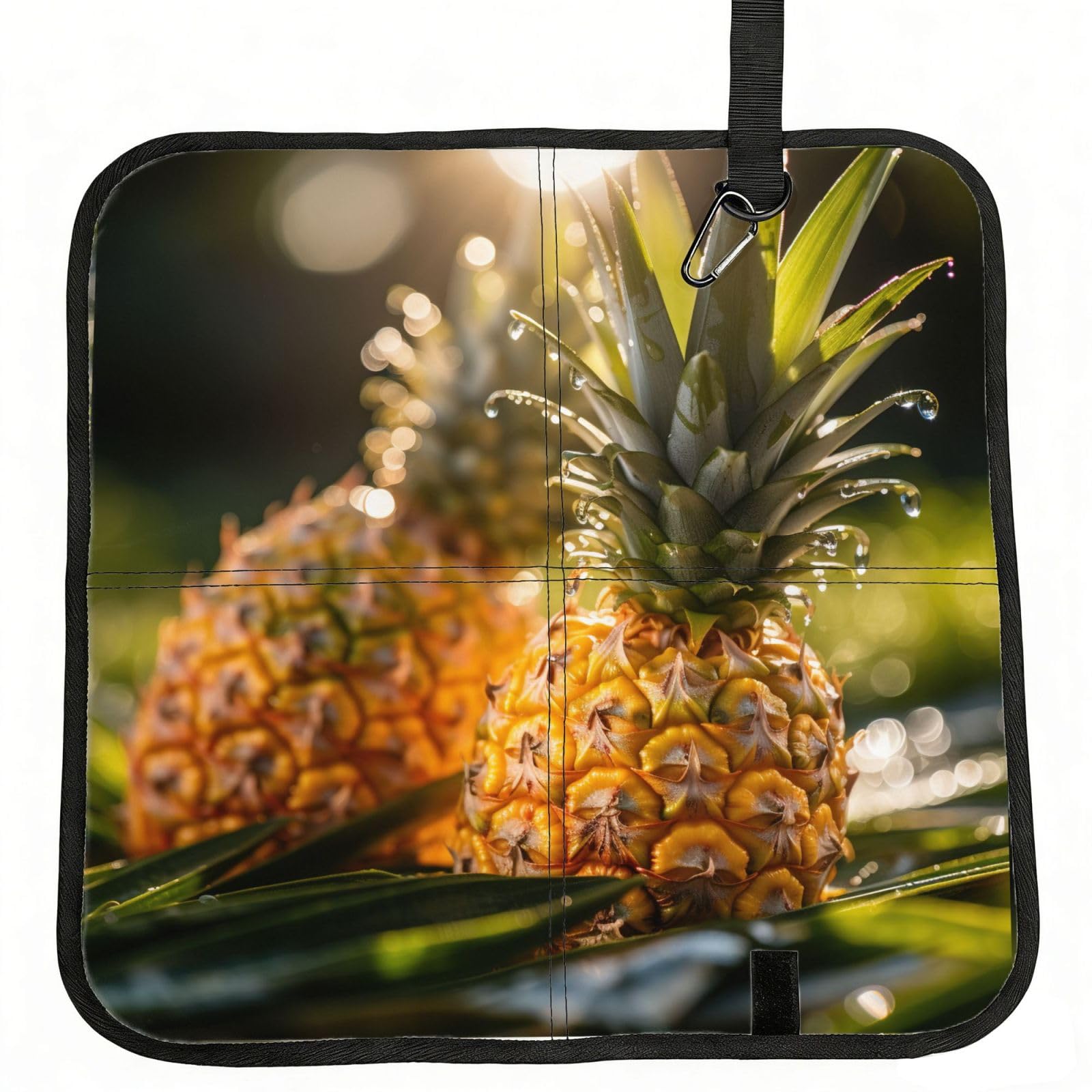 YGLHBDPBF Tropical Fruit Pineapple Print Camping seat cushion,Foldable Sitting Pads,Save Backpack Space for Hiking