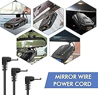 Vista 4 de Cable de alimentación para detector de radar, cable de enchufe de espejo retrovisor, con soporte de fusibles en línea, adecuado para Uniden Escort