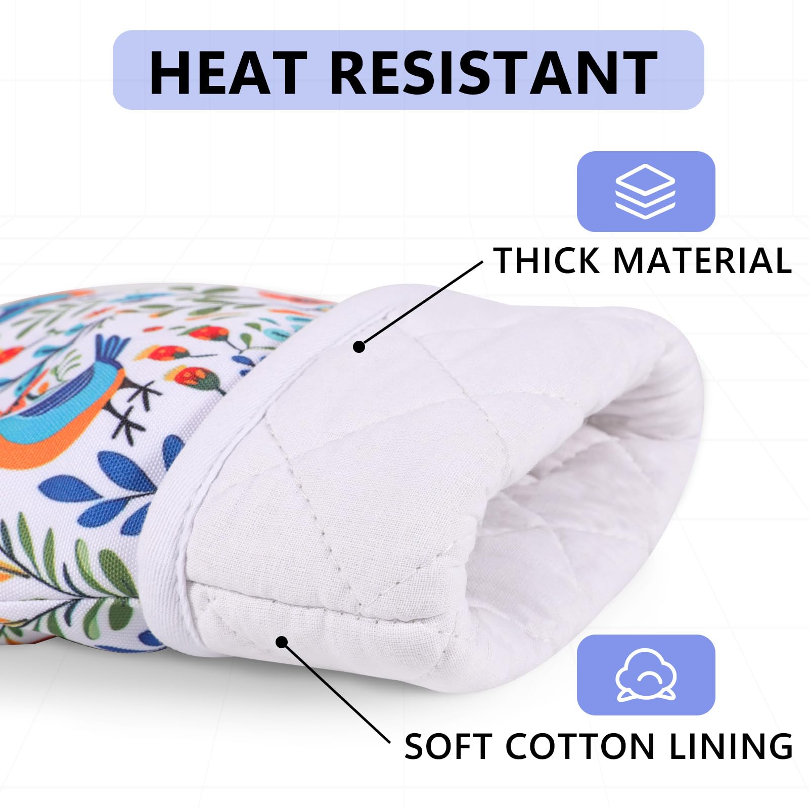 Juego de guantes de horno, regalos para amantes de los pájaros para mujeres, regalos de observación para amantes de los pájaros, mamá, día de la madre, ideas de regalos temáticos de la 3