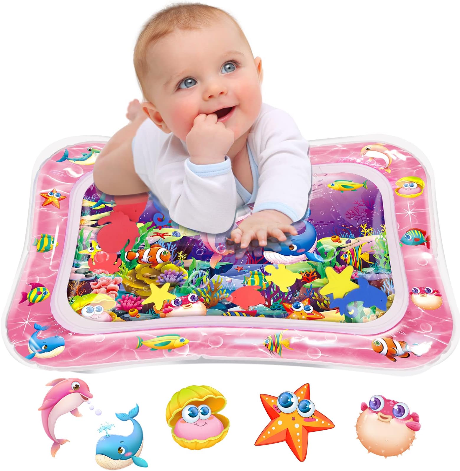 SUNSHINEMALL Tummy Time Baby Water Play Mat Infants
