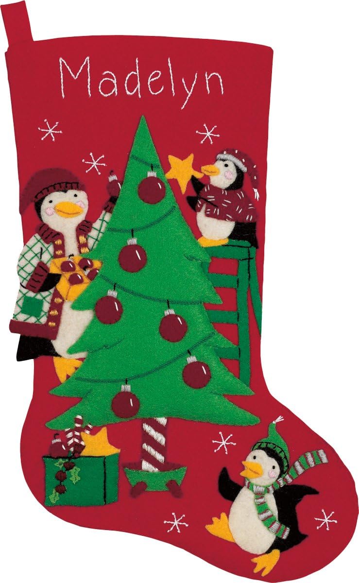 Dimensions Needlecrafts Stocking, Peppermint Penguins