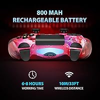 Vista 3 de Kujian Wireless Controller for PS4, 2 Pack Controller Compatible with Playstation 4/Pro/Slim/PC Remote Control, Double Vibration, Touch Pad