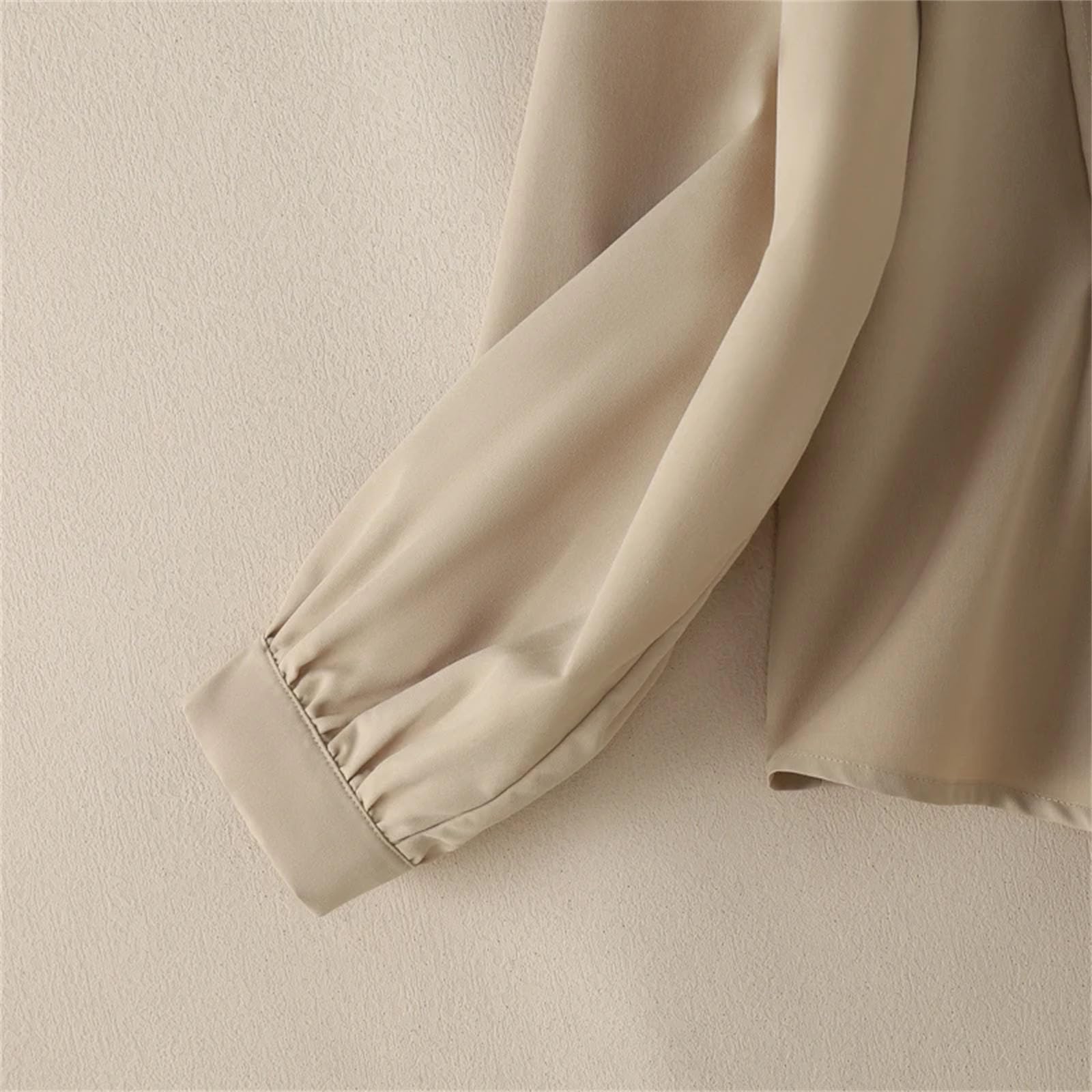 Camicetta da donna con volant per donna, elegante, casual, vintage, con lacci, girocollo, maniche a lanterna, top