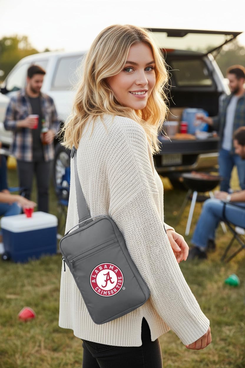 Broad Bay Alabama Logo Crossbody Bag - Versatile Travel, Sports, or Gameday Bag for Bama Fans and Alumni, Men or Women