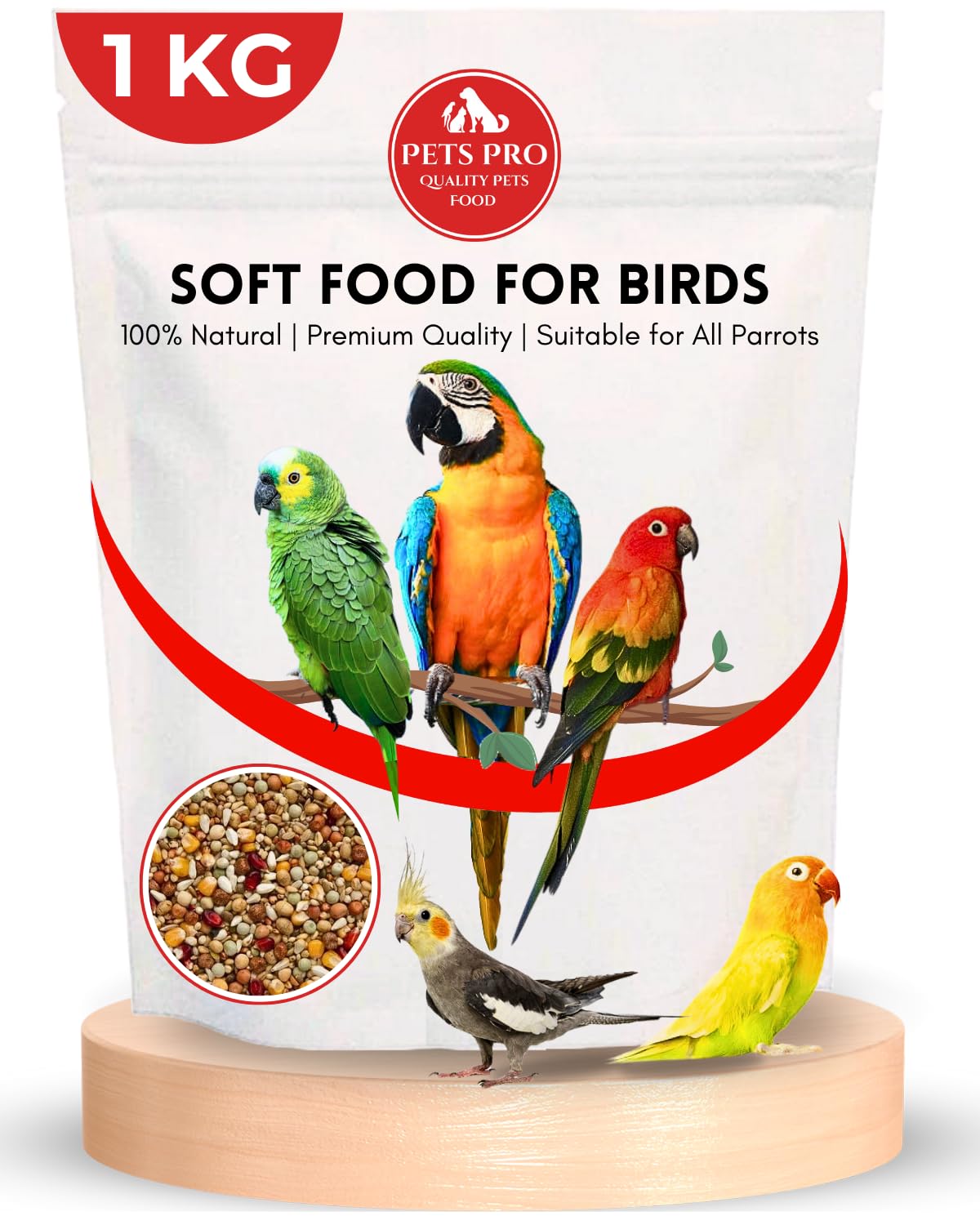 Pets Pro Soft Food for All Types of Birds 1KG | Birds Food | 10+ Types of Grains and Nuts | for Maccow, Sun Conure, Lovebird, Budgies, Cockatiel, Cockatoo, Green Parrots (Soft Food 1000Gm) (B0D9CSMJPF) Amazon Price History, Amazon Price Tracker