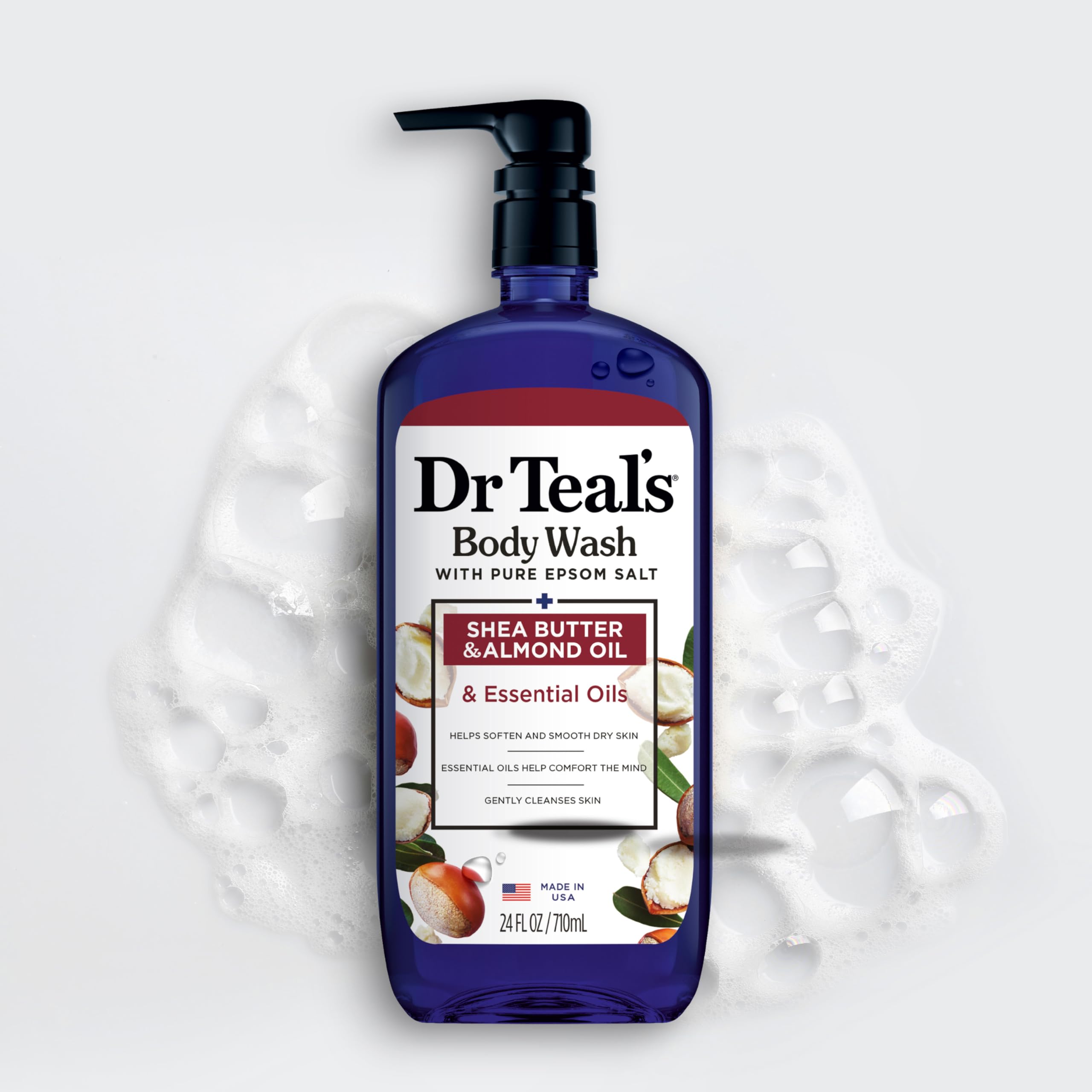 Dr Teal's Body Wash with Pure Epsom Salt, Shea Butter & Almond Oil