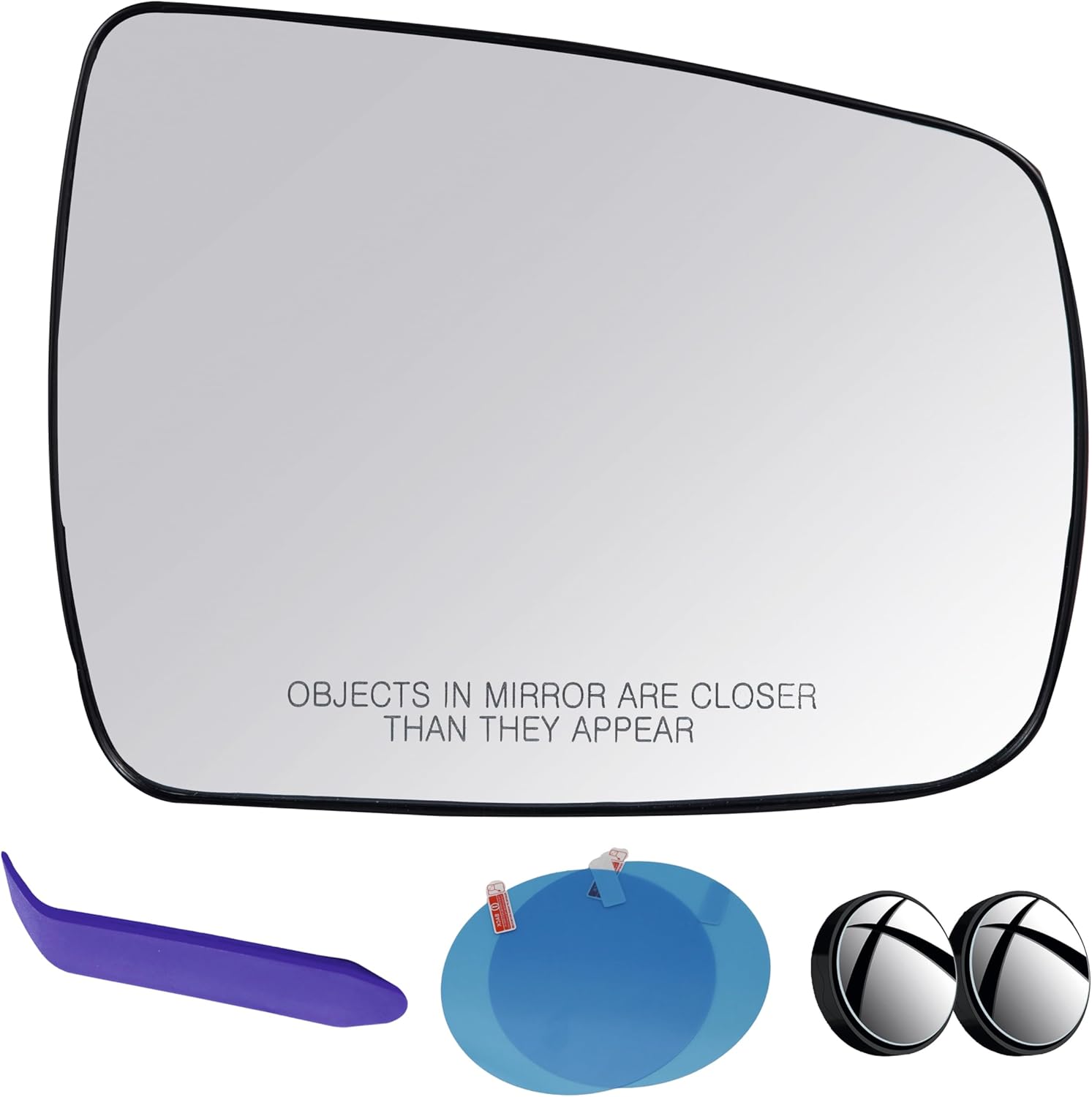 EAP Driver Side Mirror Glass Compatible with Kia Sorento 2011-2015 (For Mirrors With Power Fold Only), Heated, 876111U200