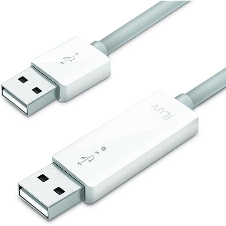 iLuv Award Winning High Speed USB Direct File Transfer Cable to Sync/Transfer between Mac and PC, Mac and Mac, PC and PC without External Drive (4ft)