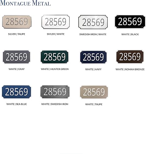 Miniatura 5 de Montague Metal Products Princeton Floating Mount One Line Wall Mount-Address Sign-Custom house number sign-Laser cut - Moderno