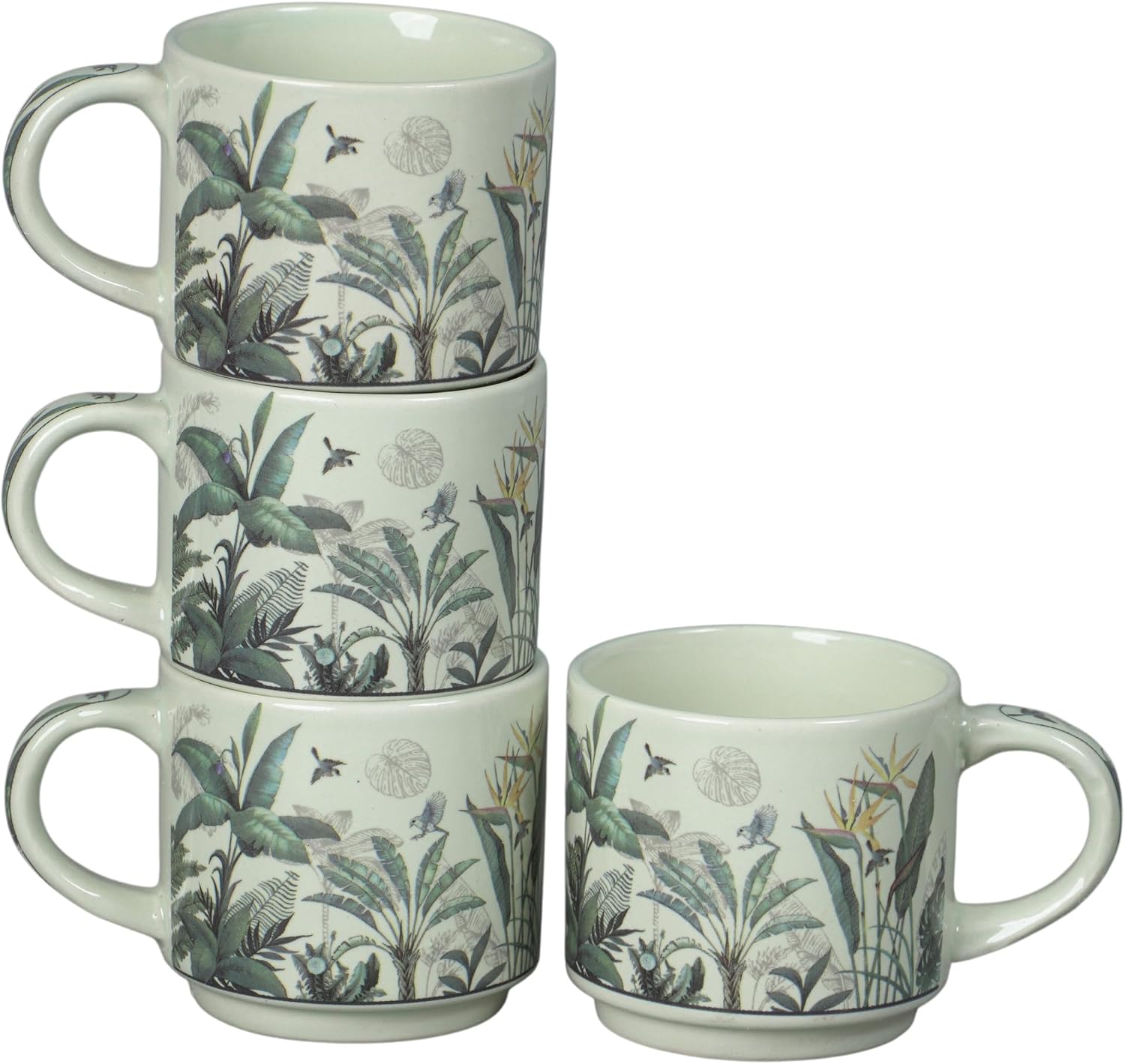 Servo Best Handmade Ceramic Coffee Mugs Set Of 4, 8 Oz Mug with Handle for