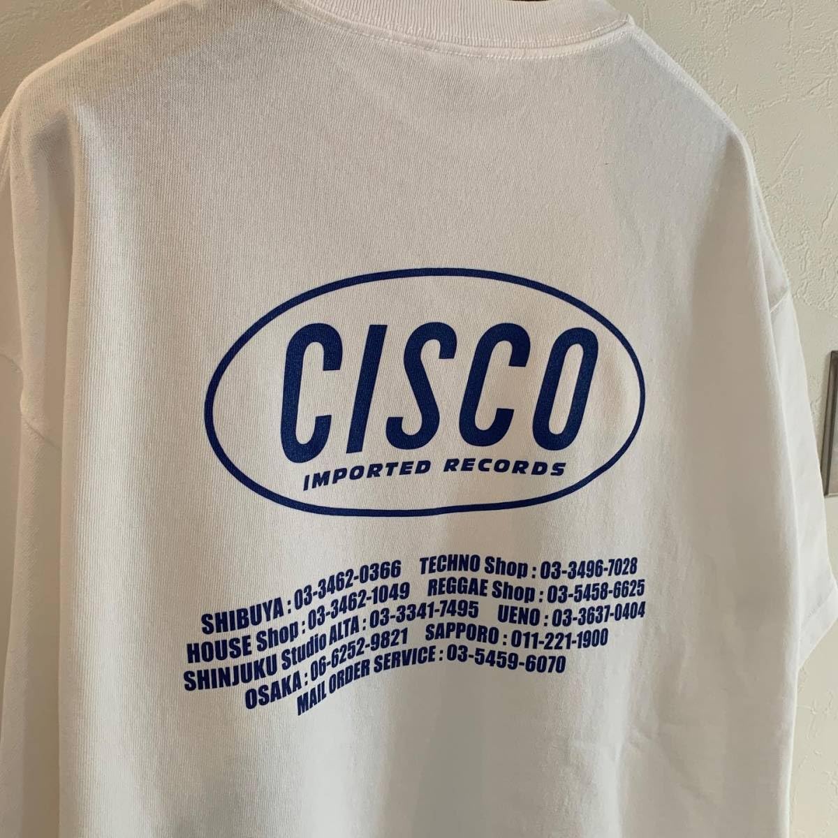 : ホワイト&frasl;Mサイズ CISCO RECORDS シスコレコード