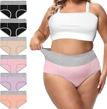 Mutande Donna Cotone Vita Alta - Set 6 Pezzi, Made In Italy, Per Taglie Forti - Foto 8