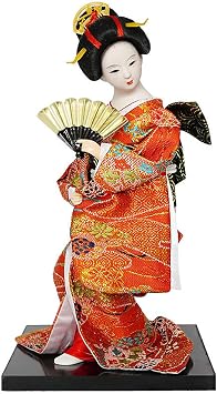 Kimono Geisha Doll Japanese Geisha Kimono Doll Ornaments Asian Kimono Doll Handicrafts Statuette Folk Ethnic Collectible Figurine Decoration Gift