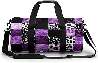 Leopard Print Gym Bag 23L Duffle Storage Tote Waterproof Fitness Bag for Sport Yoga Travel