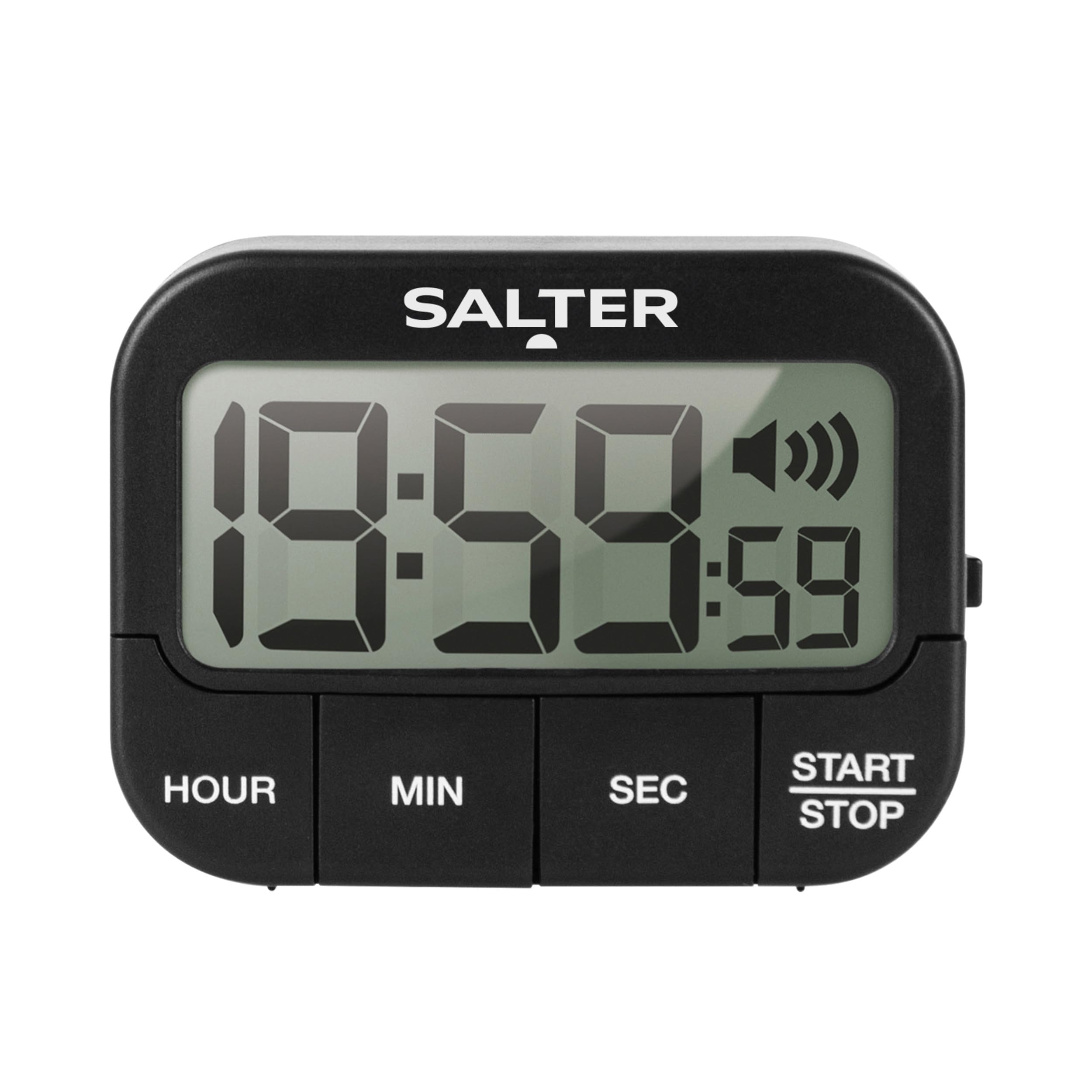 Salter 355 Bkxcdu Premium Loud Beeper Electronic Timer, Magnetic/Self Standing, Count Up/Down, 19 Hours 59 Minutes And 59 Seconds, Loud Beeper With 3