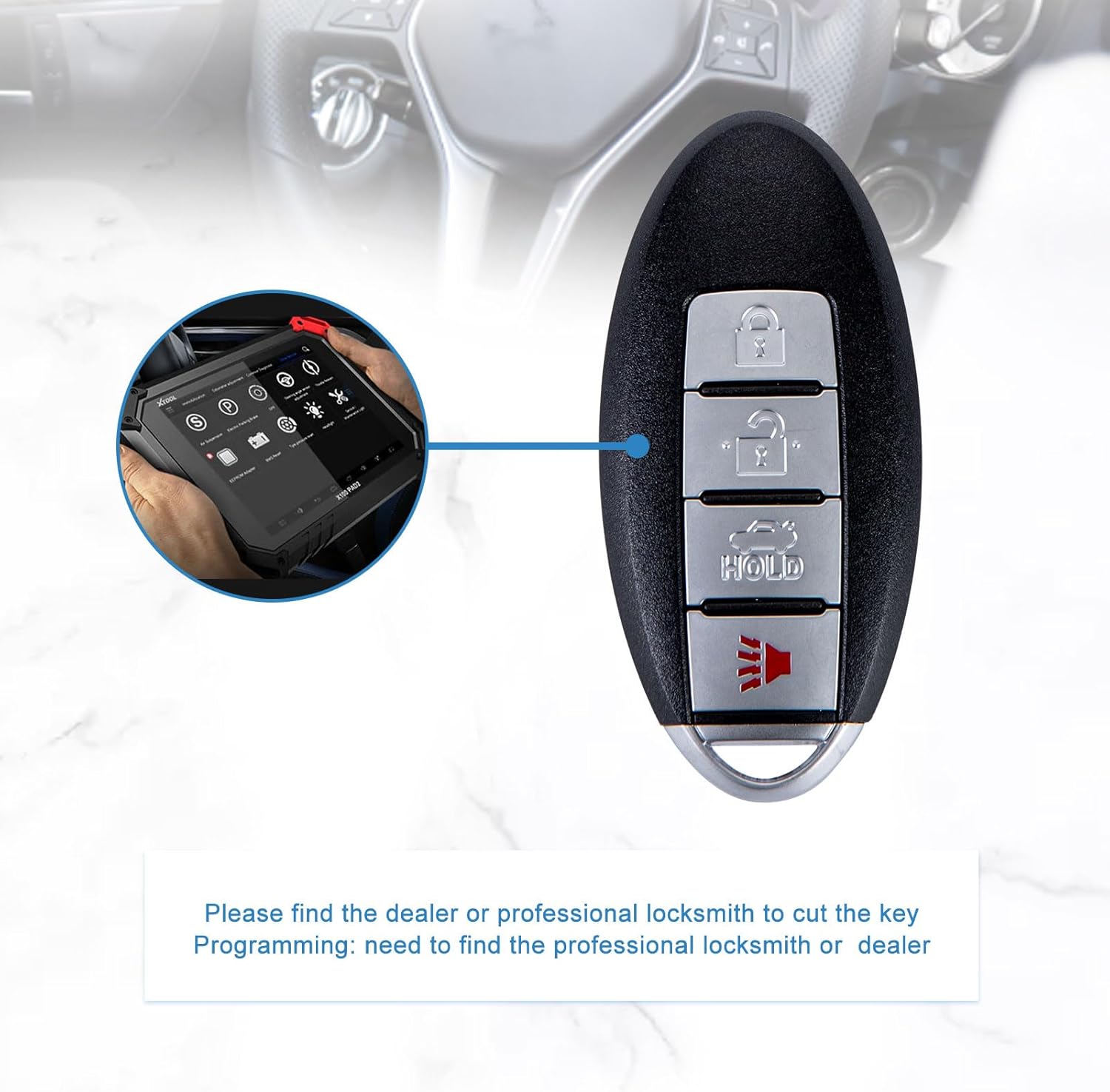 Key Fob Replacement Compatible for Nissan Sentra 2013-2018/ for Nissan Versa 2012-2019 Smart Key Car Keyless Entry Remote Control Remote Start CWTWB1U840 (Pair)